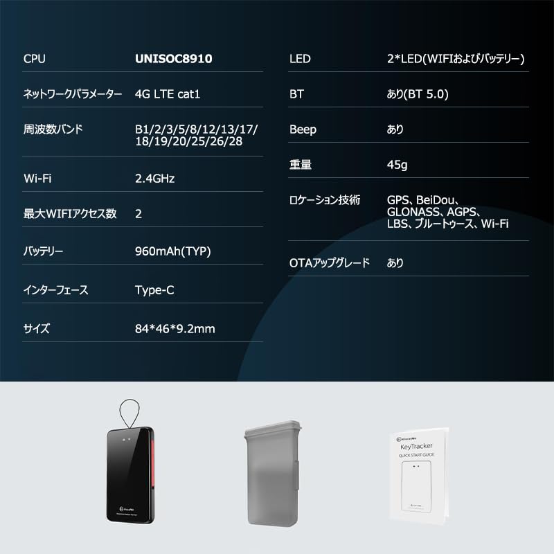 GlocalMe KeyTracker トラッカー ペット専用 保護ケース付き