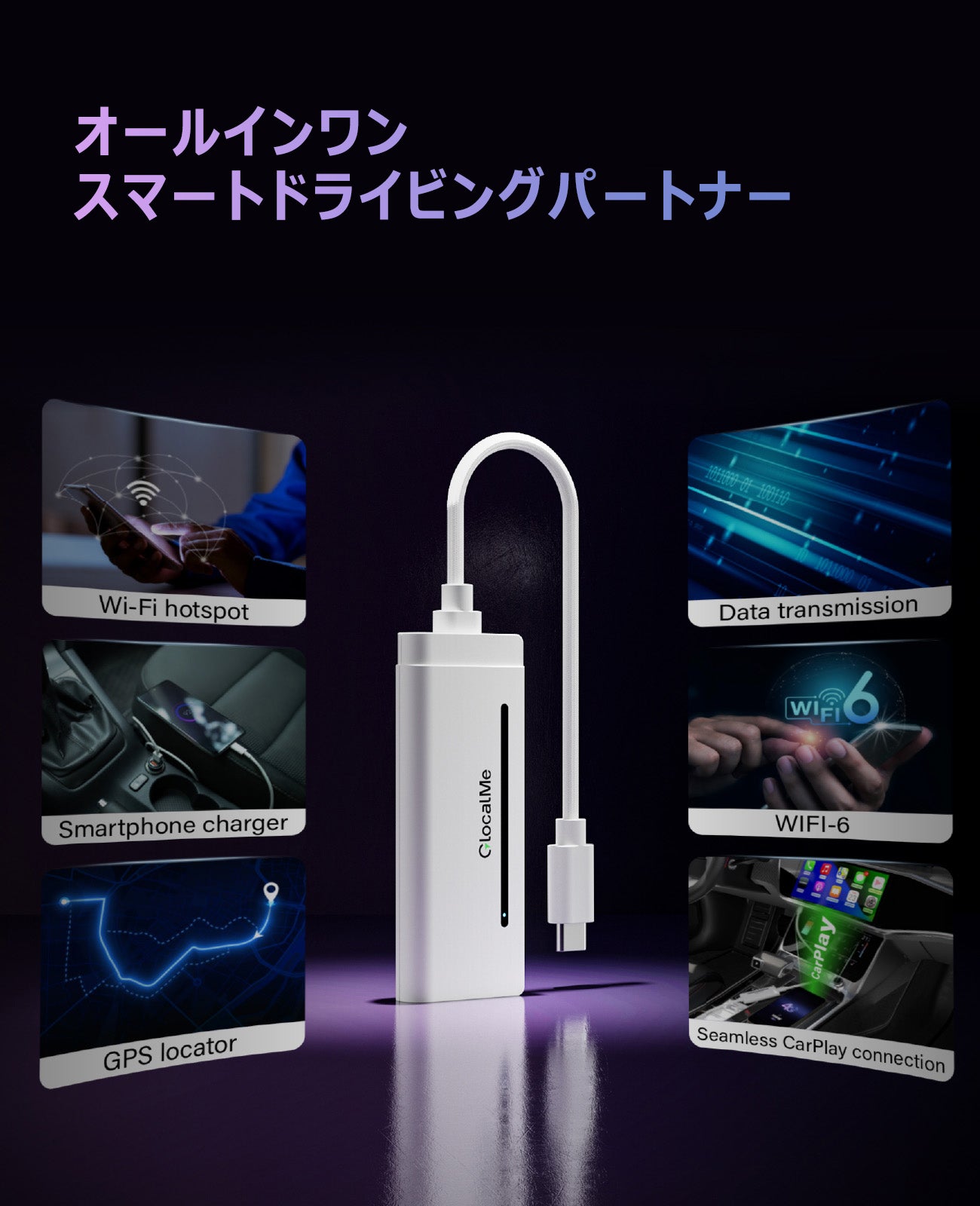 【2026新商品】GlocalMe UniCord Pro USB C WiFi 6 モバイルホットスポット